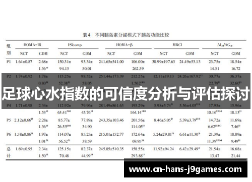 足球心水指数的可信度分析与评估探讨